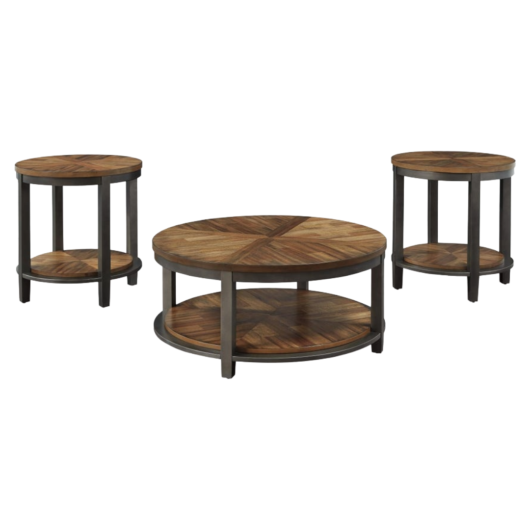 COFFEE TABLE 3PC ROYBECK BR *PS