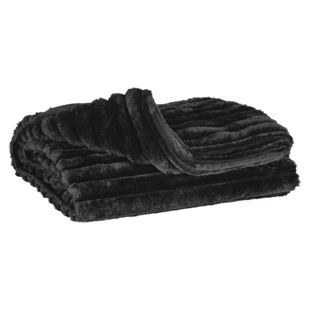 THROW BLANKET ALSONWELL PLUSH BK