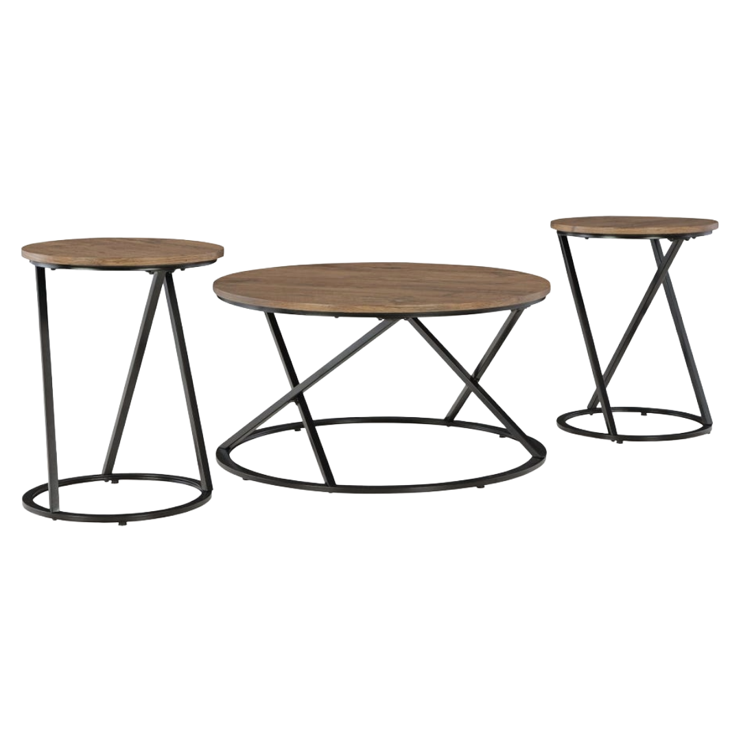 COFFEE TABLE 3PC CASBRYN BRN/BLK