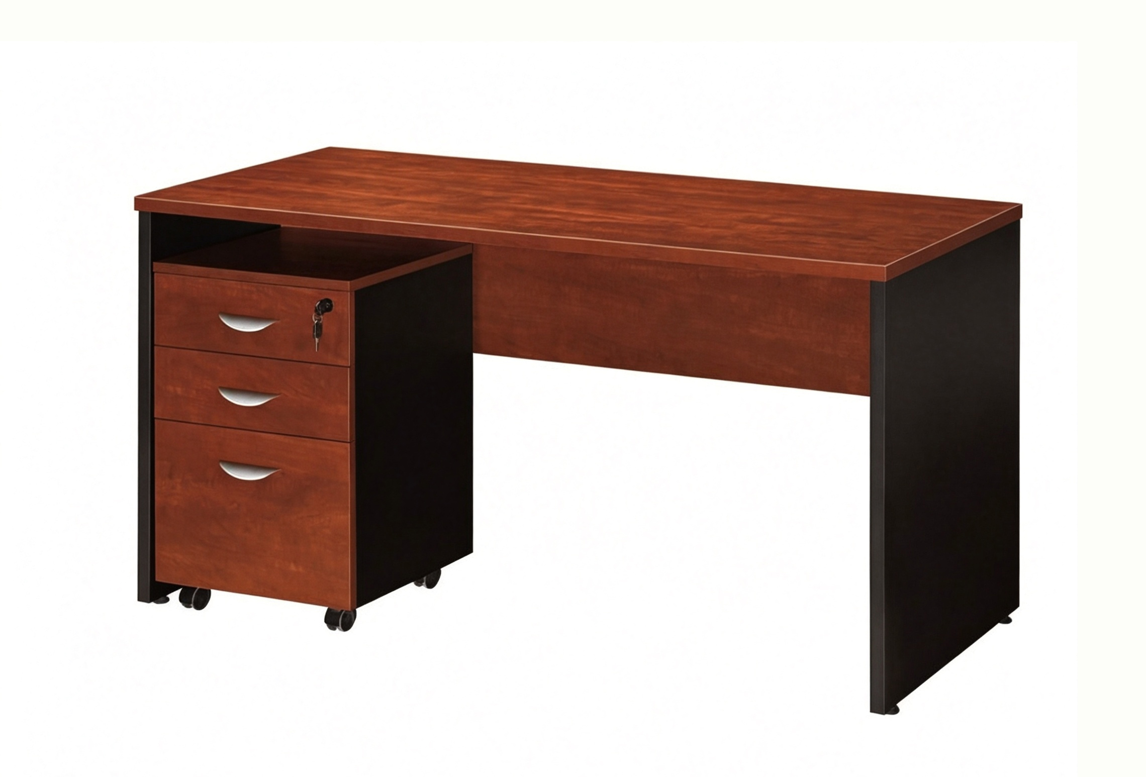 DESK OFFICE W/3DRWR CABINET