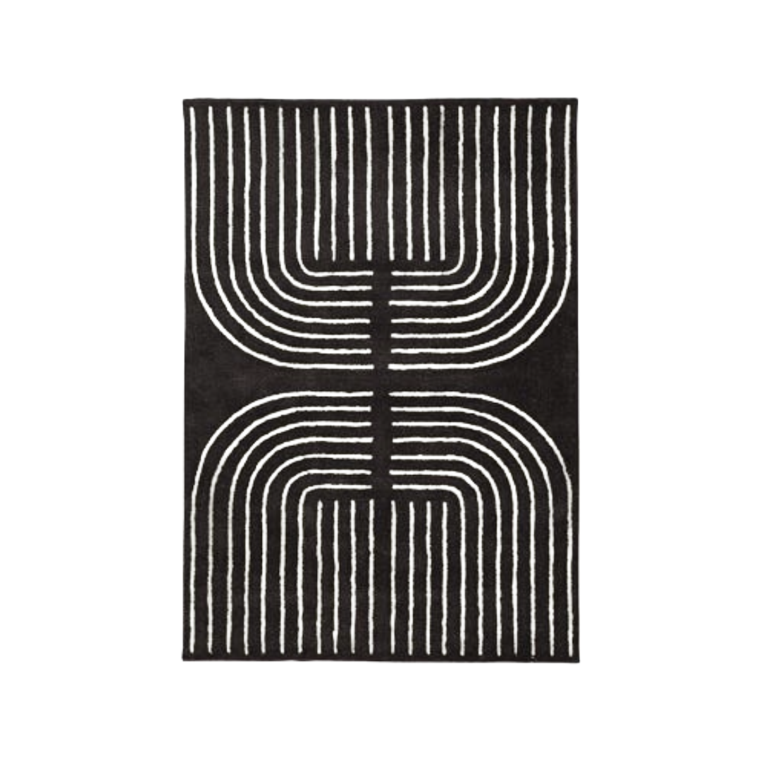 RUG MEDIUM ELDONMORE BLK/IVRY