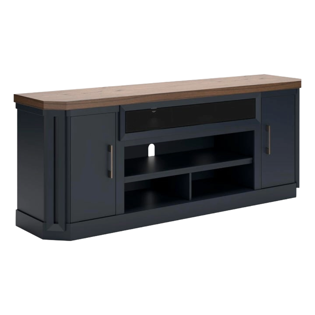 TV STAND 83" LANDOCKEN BRN/BLU