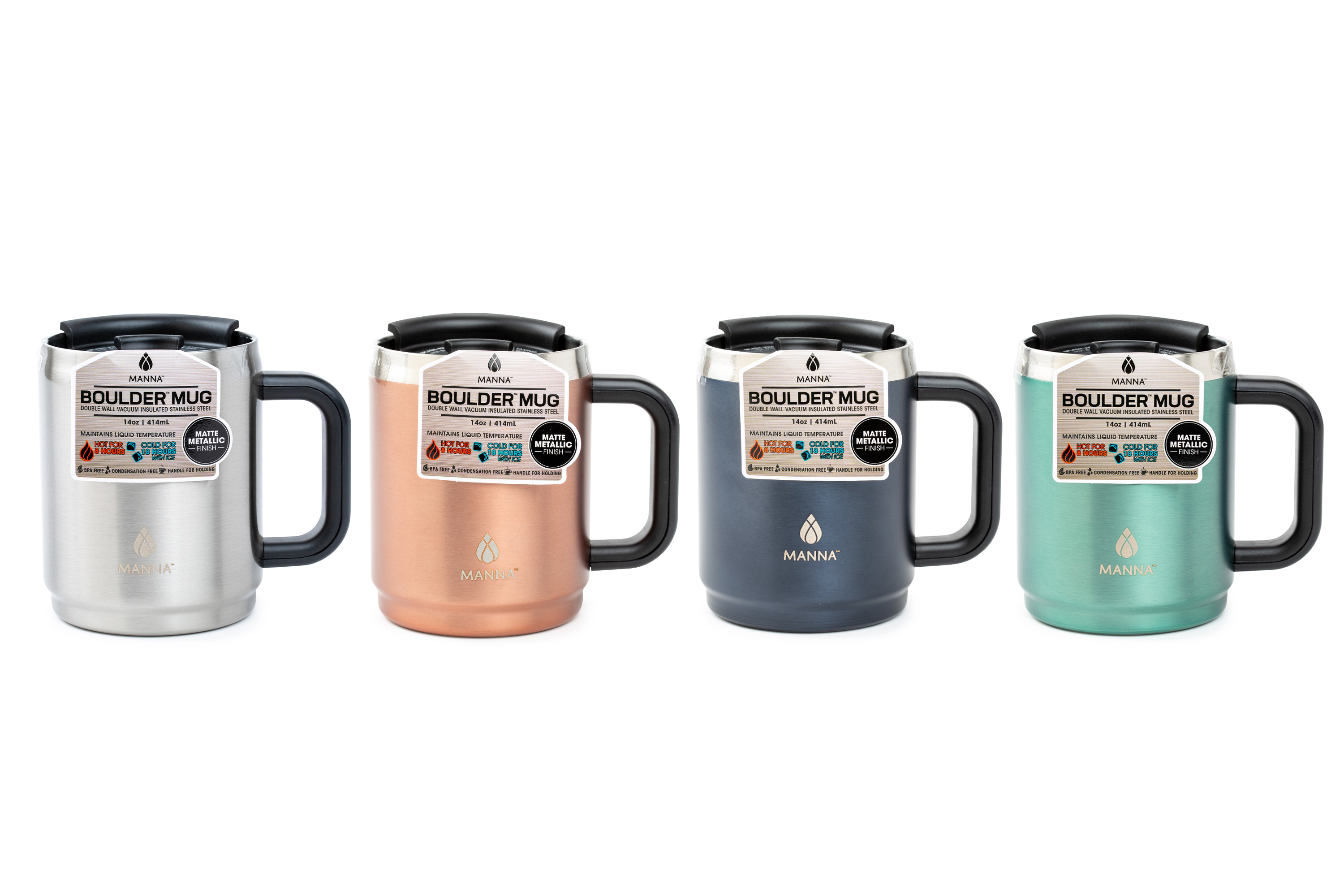 MUG 14OZ BOULDER SLIDING ASST.