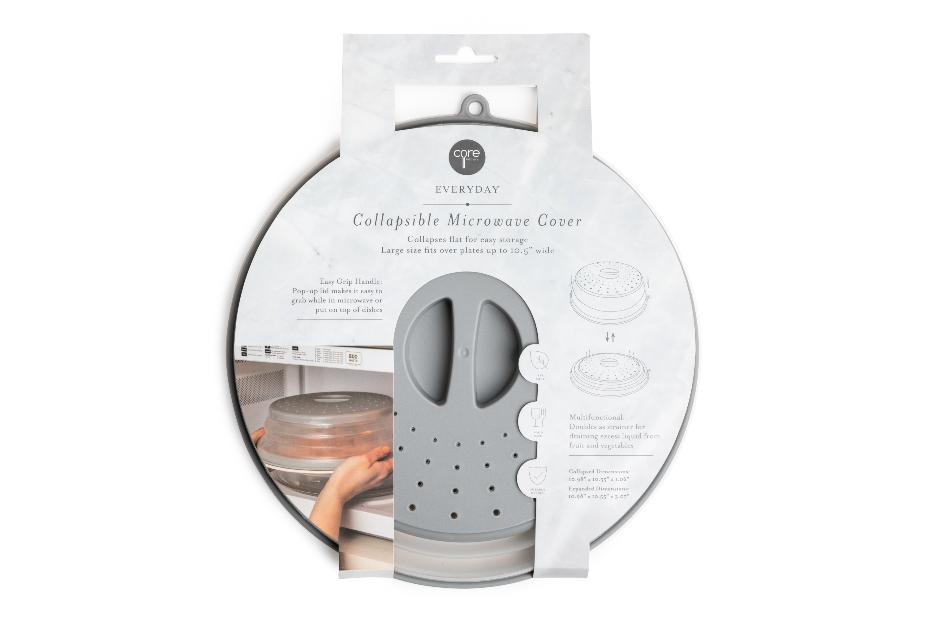 MICROWAVE COLLAPS COVER-PEWTER