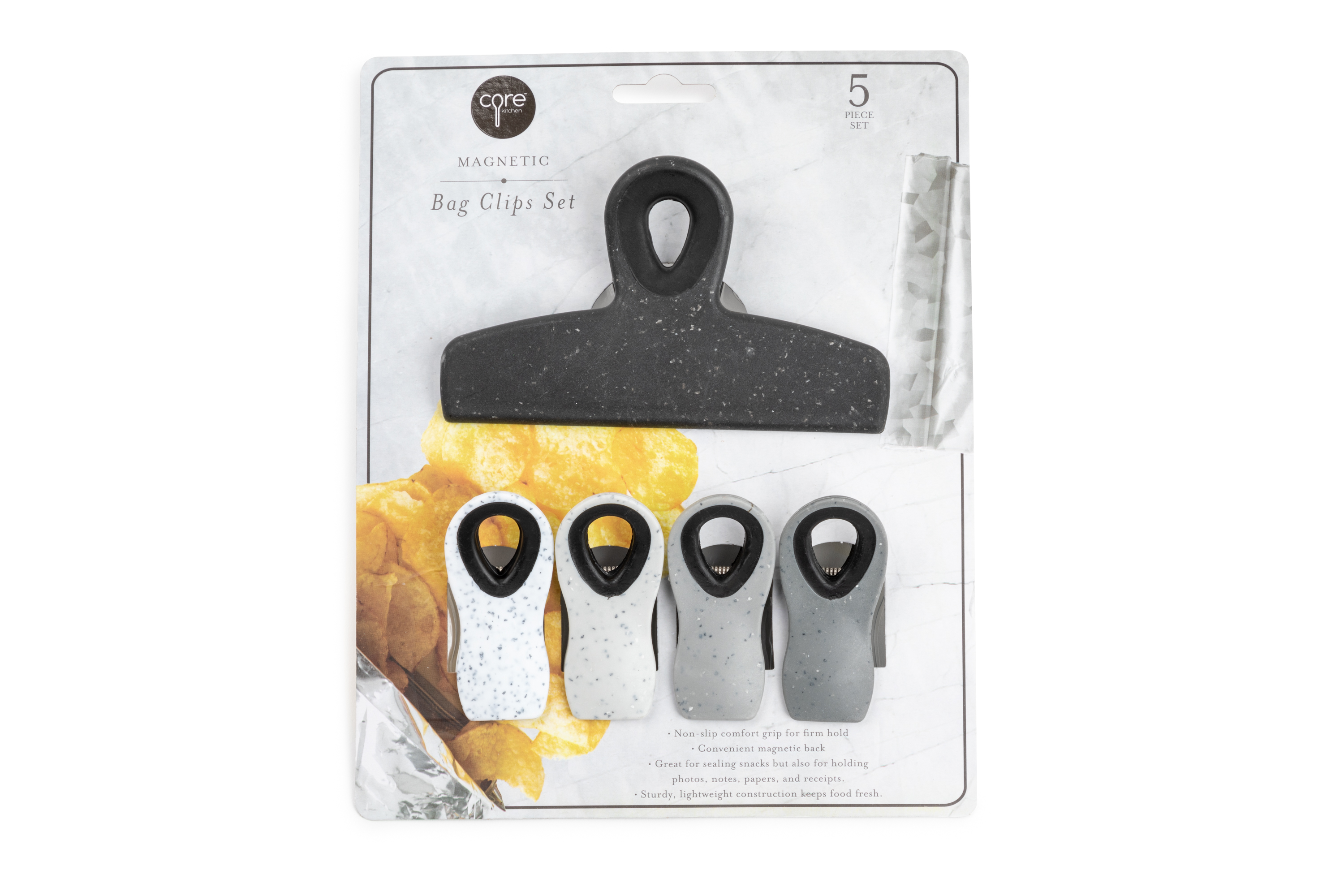 BAG CLIPS 5PC SPECKLE 1L / 4S