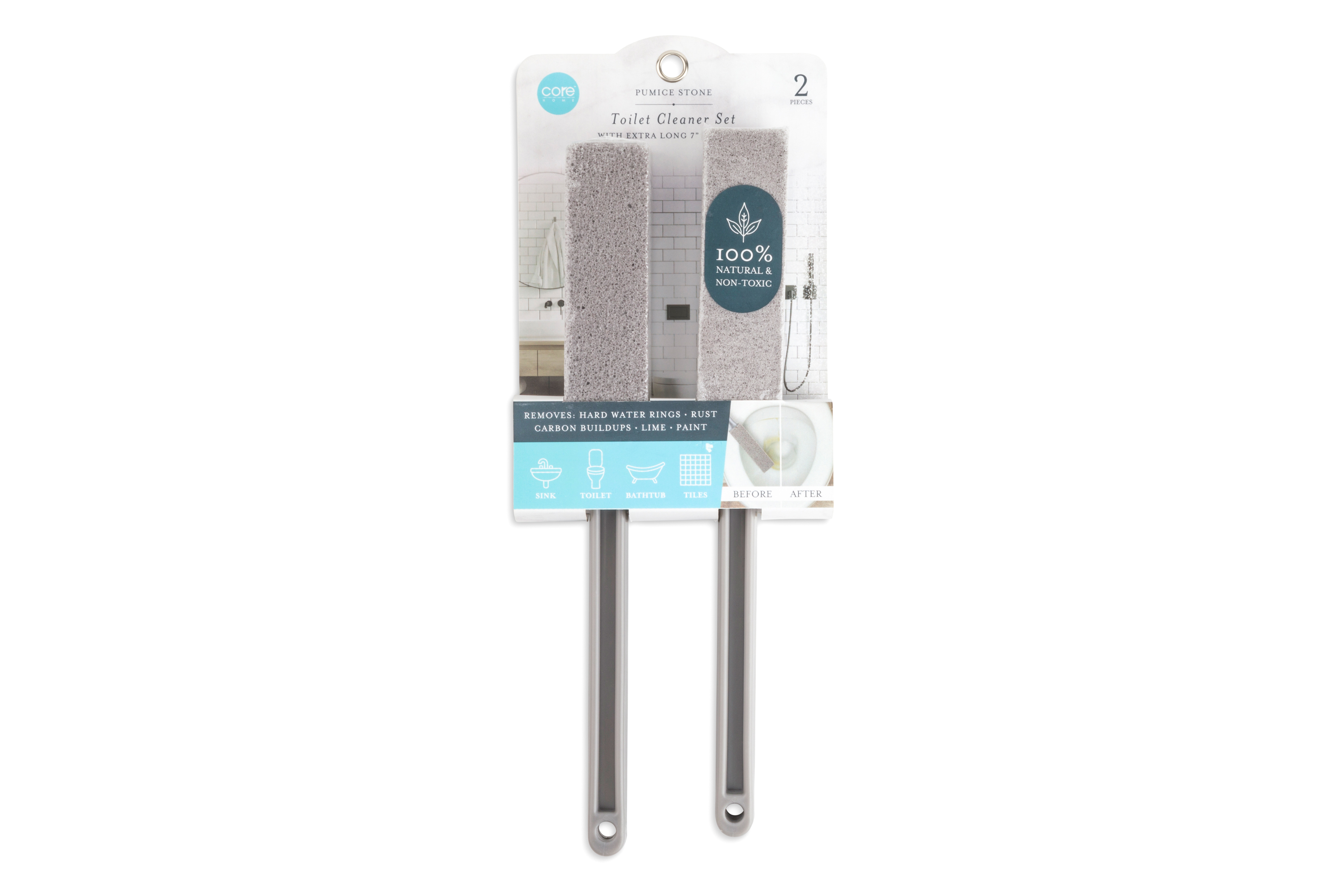 TOILET BRUSH STONE PEWTER