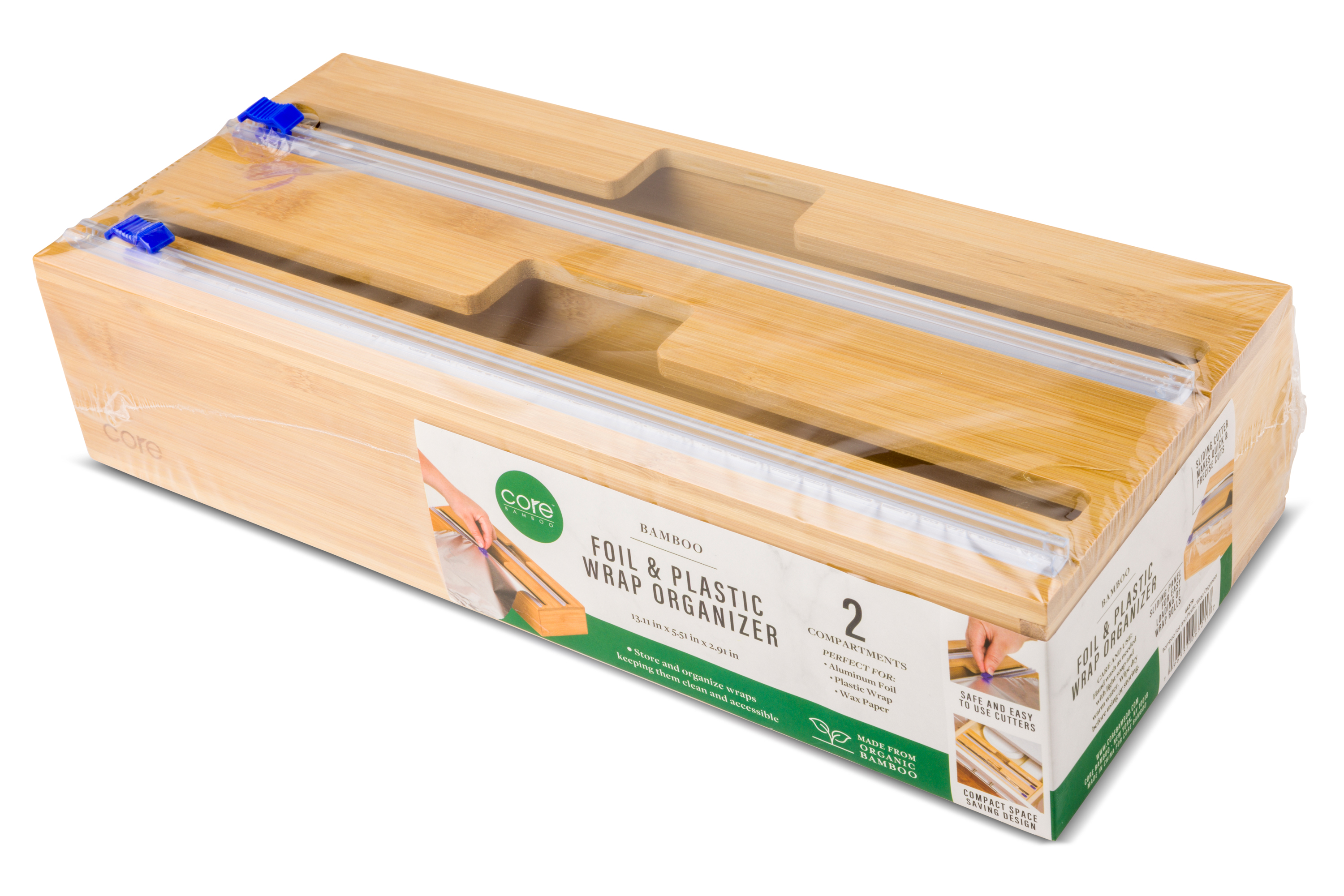 WRAP DISPENSER FOIL/PLSTC BAMBOO