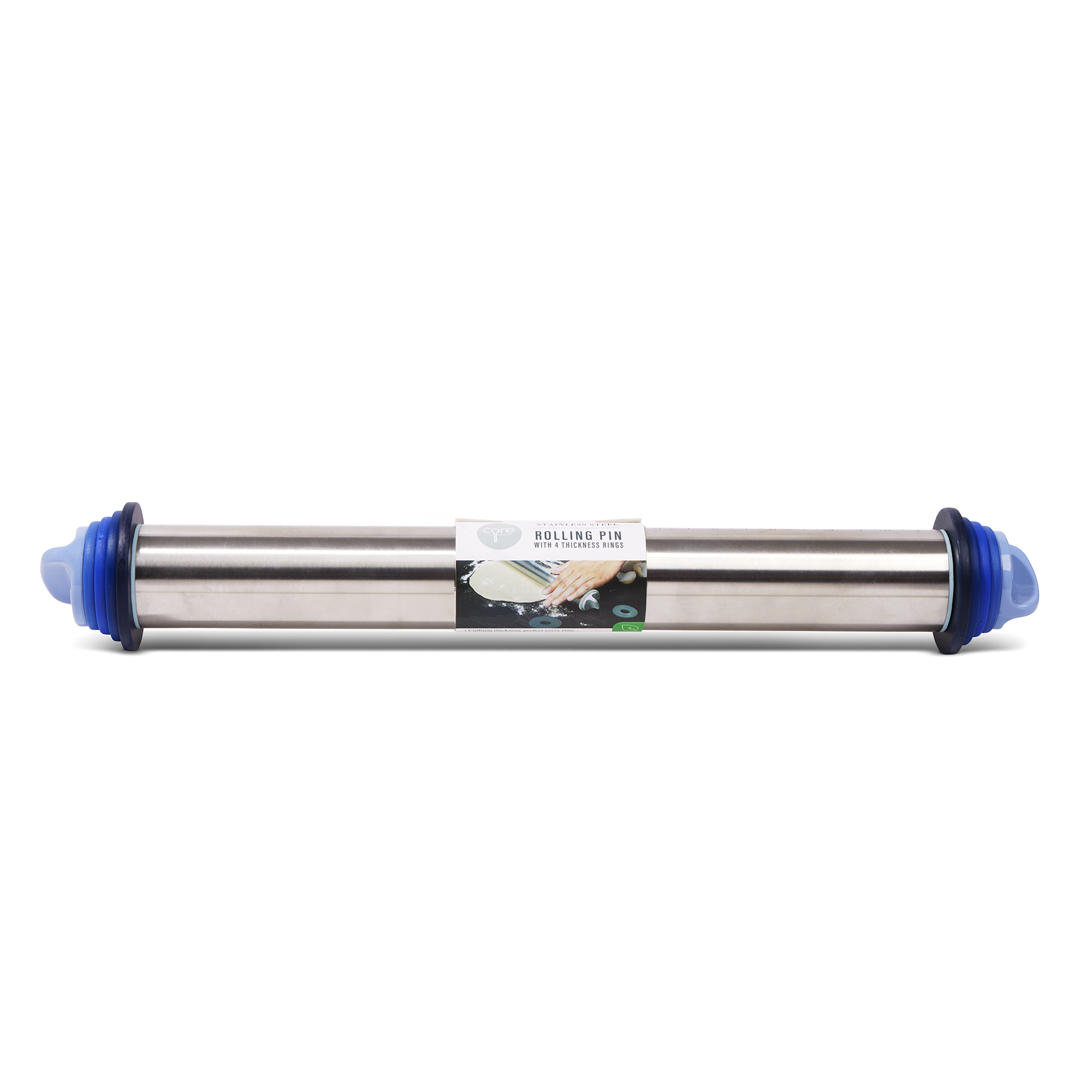 ROLLING PIN W/RINGS SS