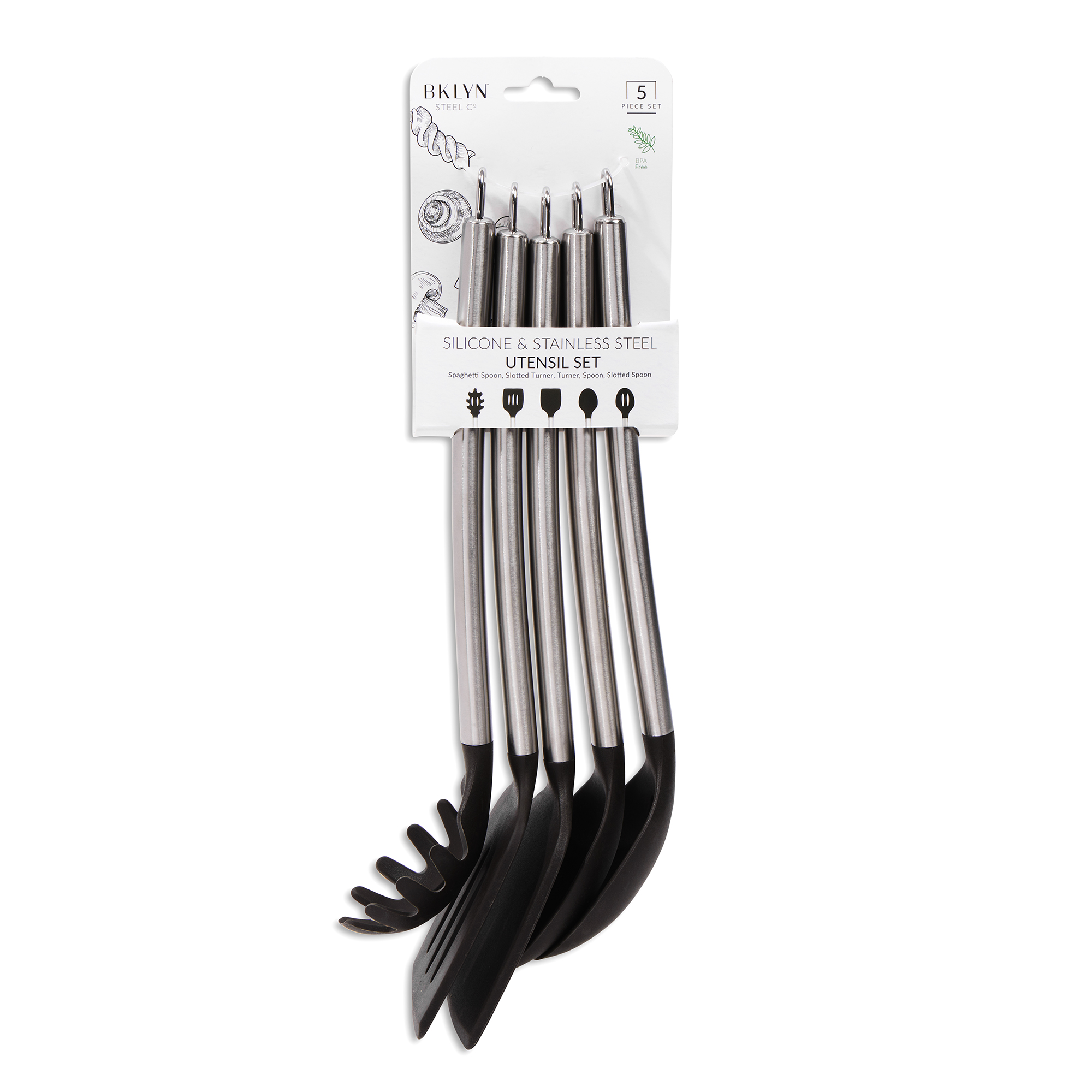 COOKING UTENSIL 5PC SS/SILCN ONX