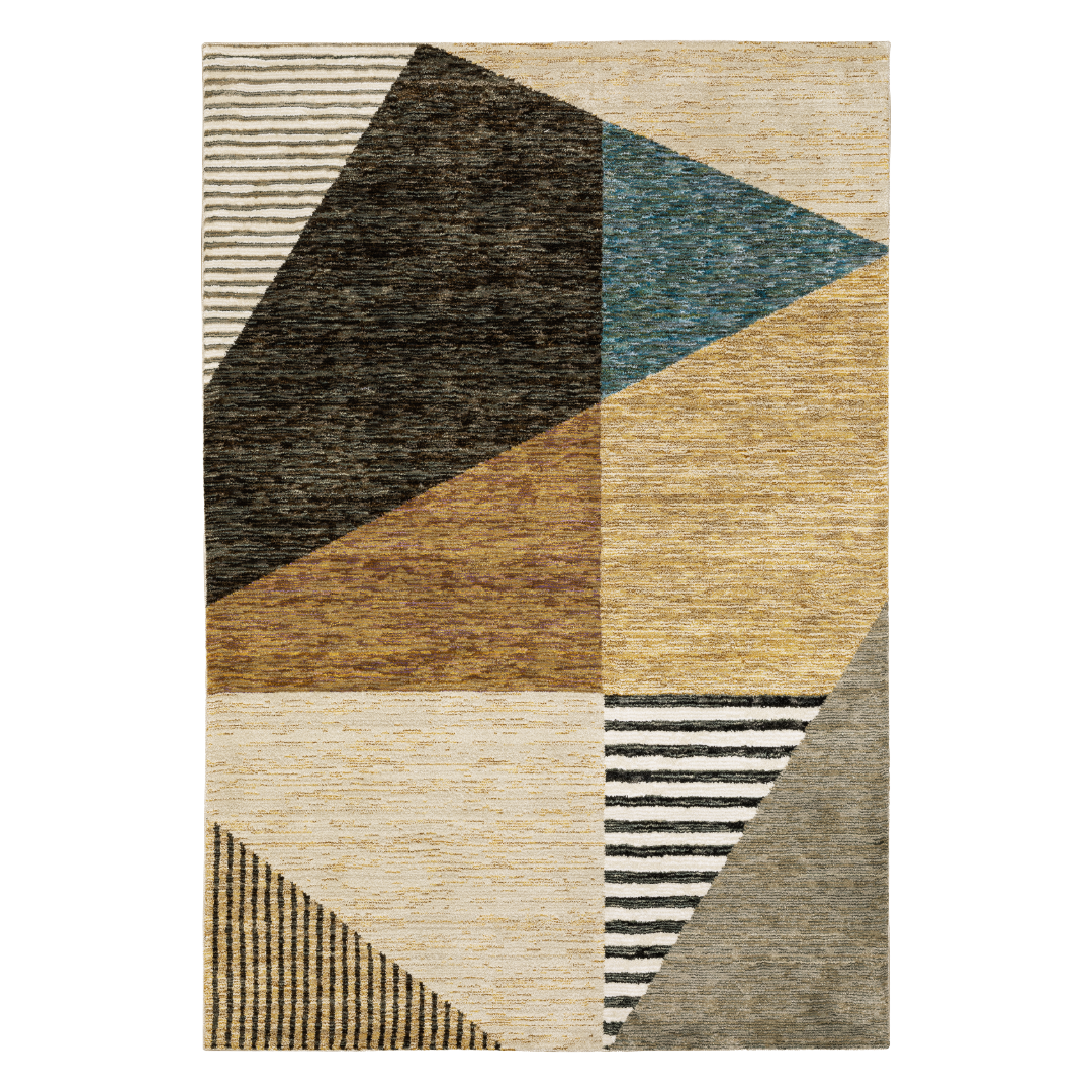 Strada STR10 Gold/ Multi Indoor Area Rug - 7'10" x 10'10"