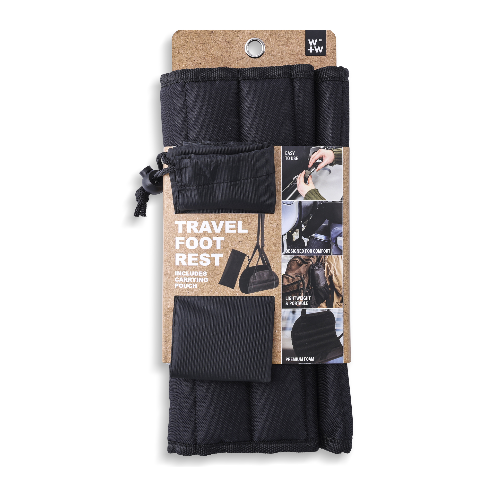 PORTABLE TRVL FOOTREST 2PK ONYX