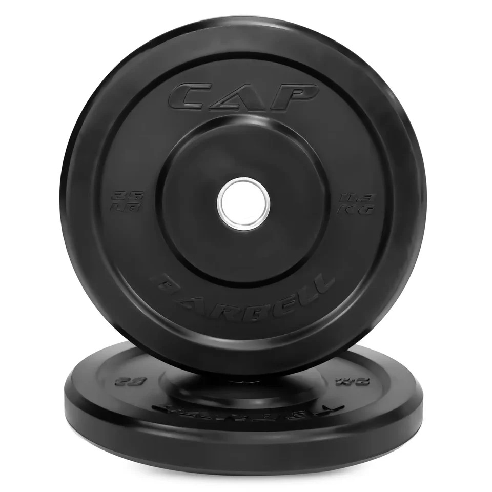 SOLID RUBBER PLATE 25 LB BLK