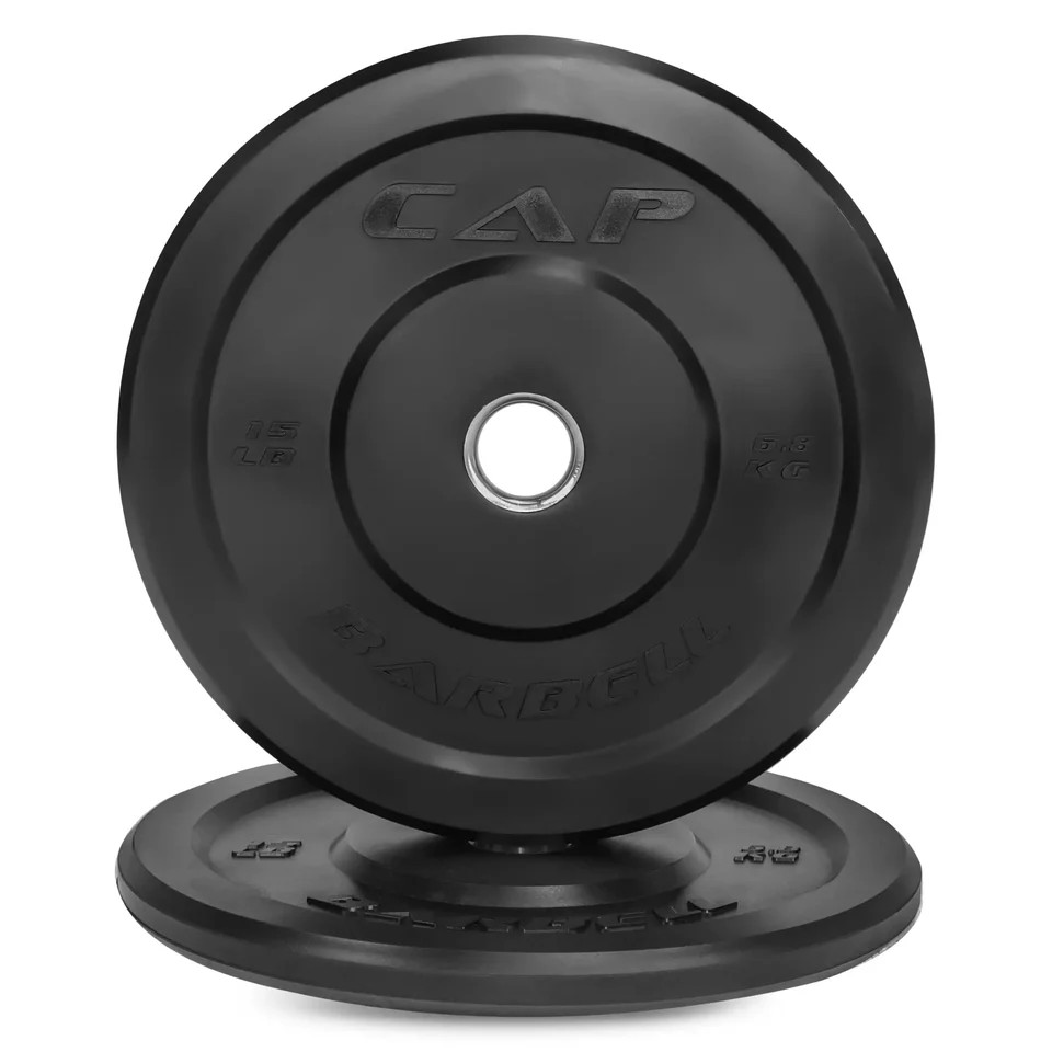 SOLID RUBBER PLATE 15 LB BLK