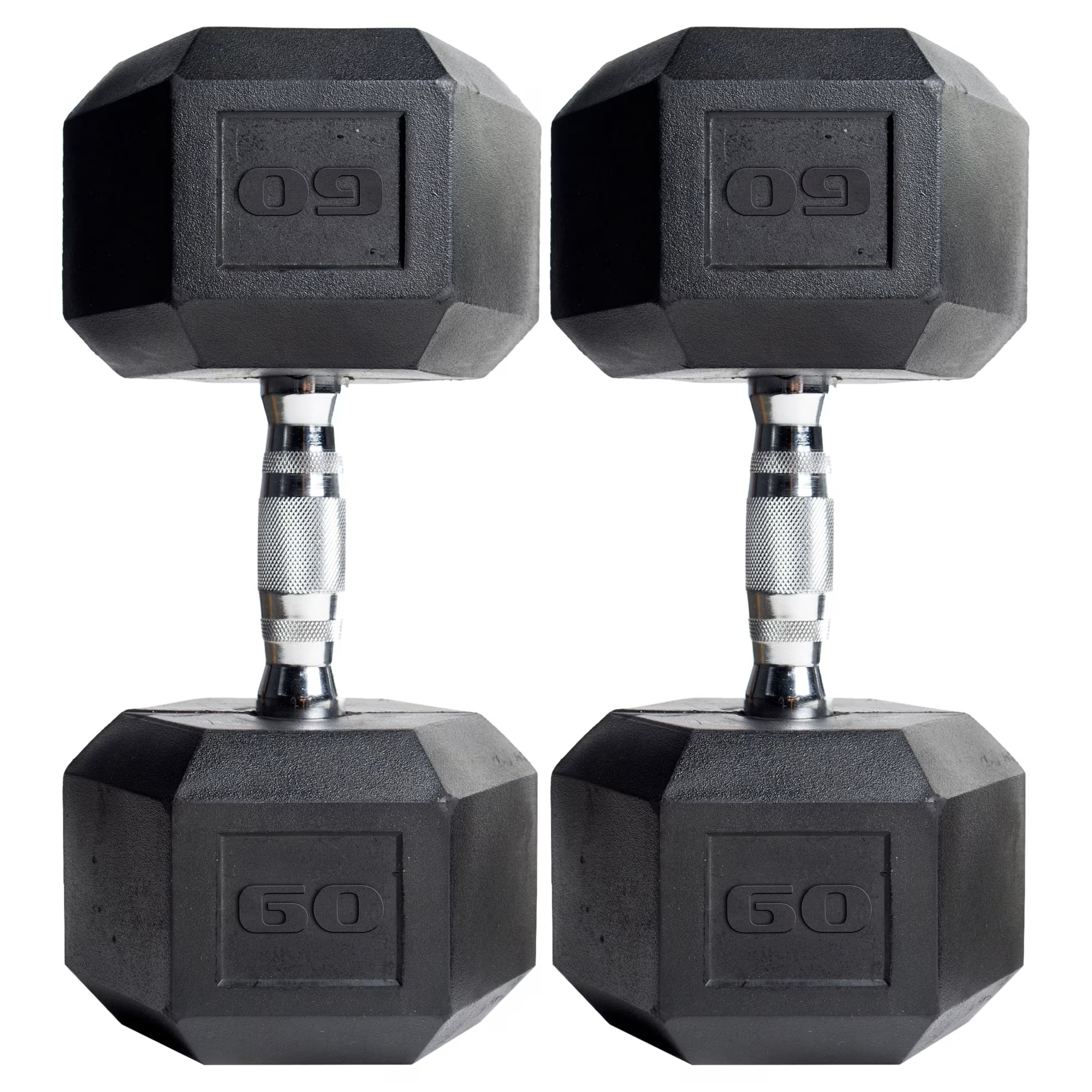 DUMBBELL W/CT HANDLE 60 LB COATD