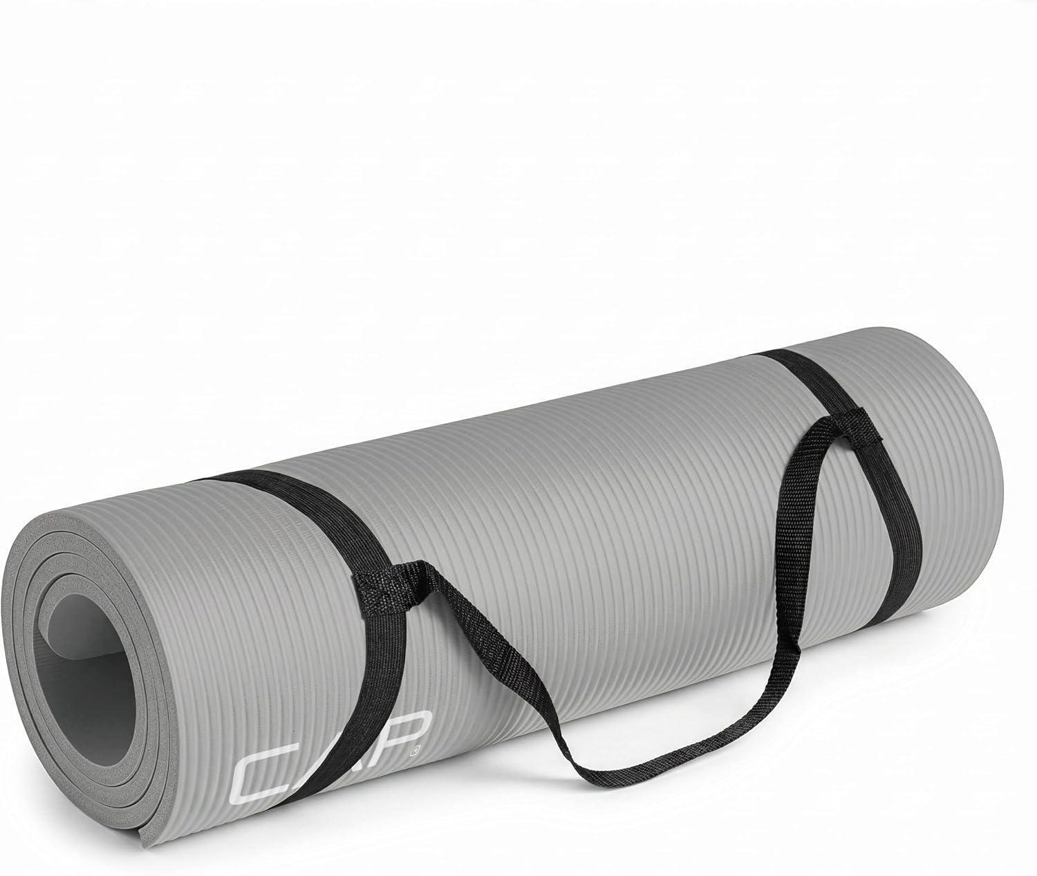 MAT EXERCISE HD W/ STRAP GRY