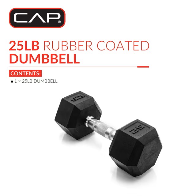 DUMBBELL W/CT HANDLE 20 LB COATD