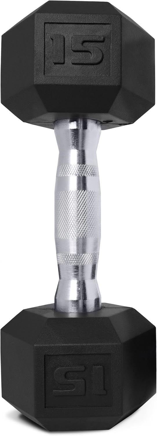 DUMBBELL W/CT HANDLE 15LB COAT