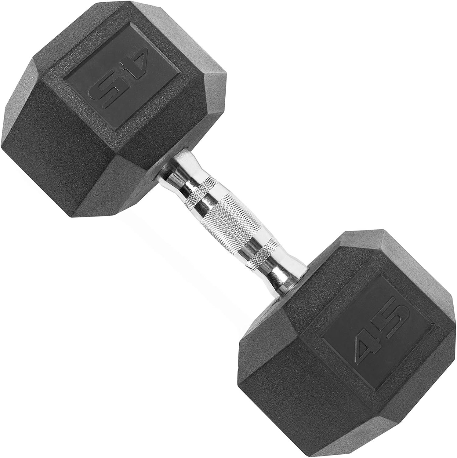 DUMBBELL W/CT HANDLE 45 LB COATD