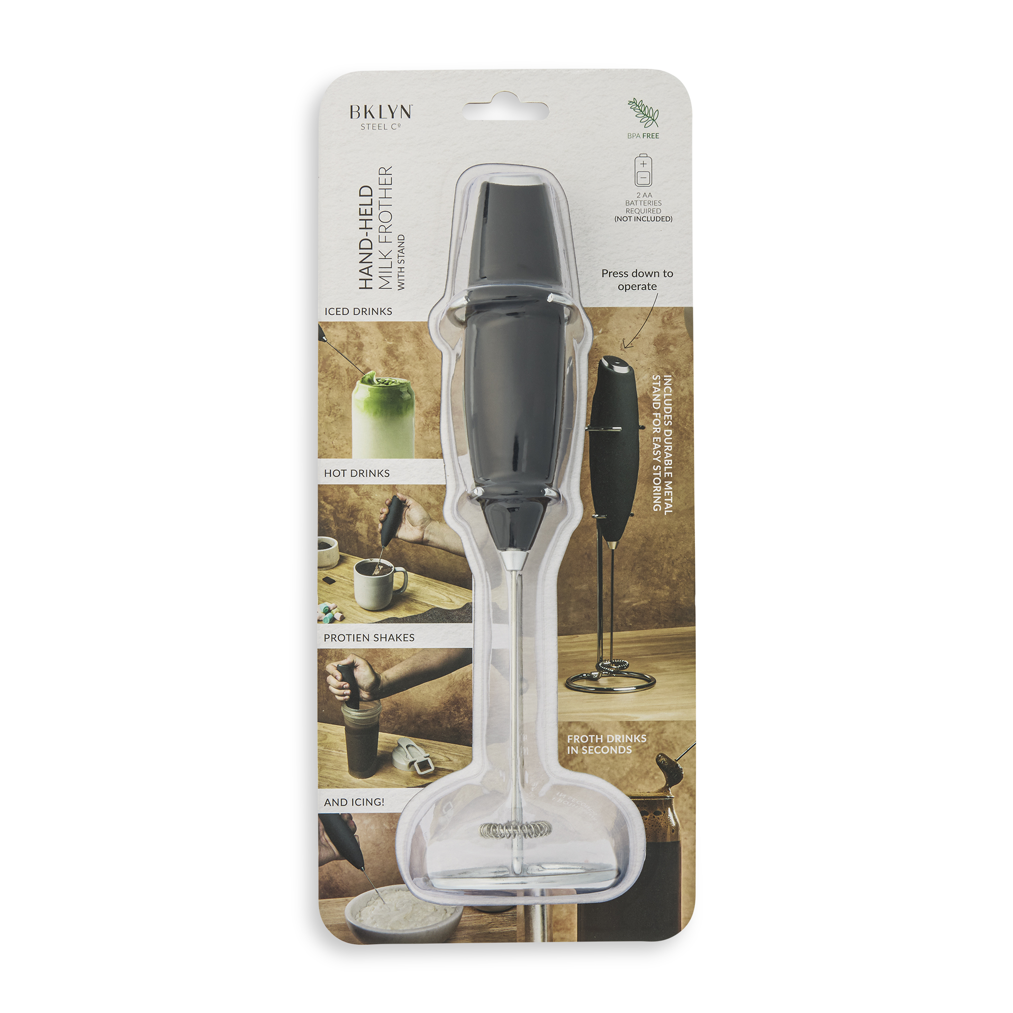 FROTHER MILK W/STAND ONYX