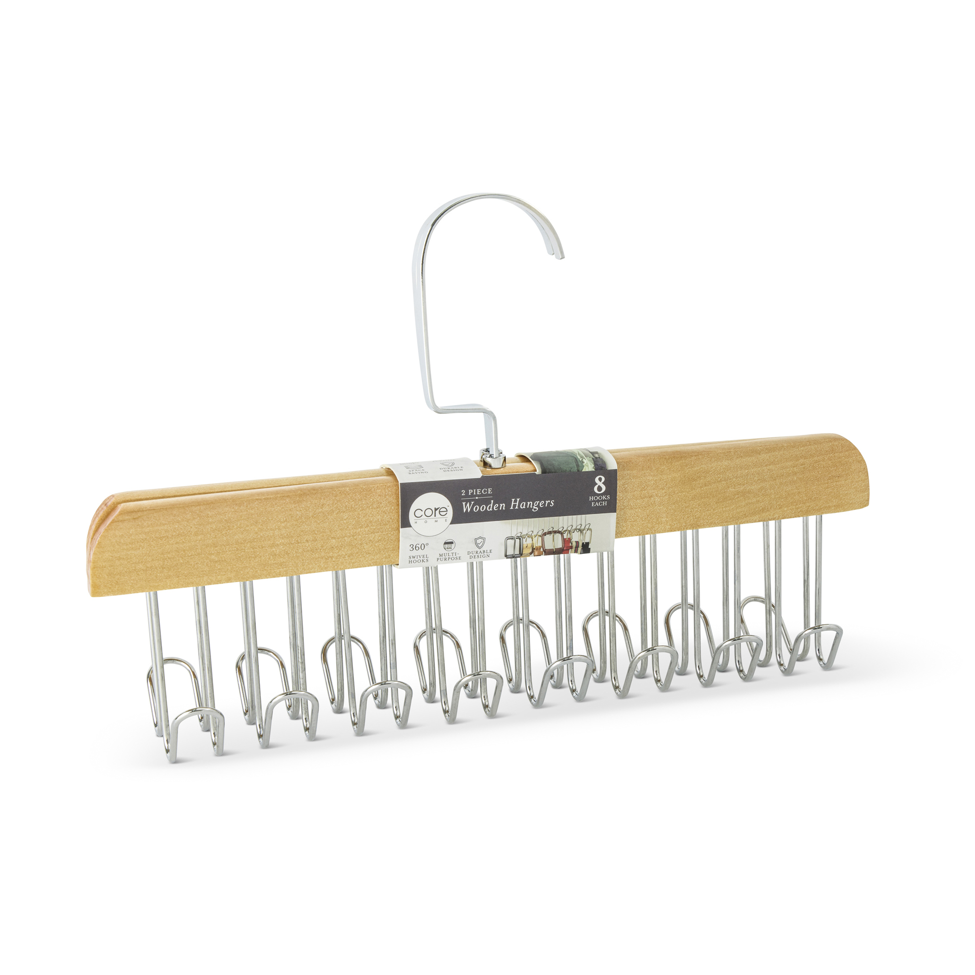 HANGER BELT 2PK WOODEN