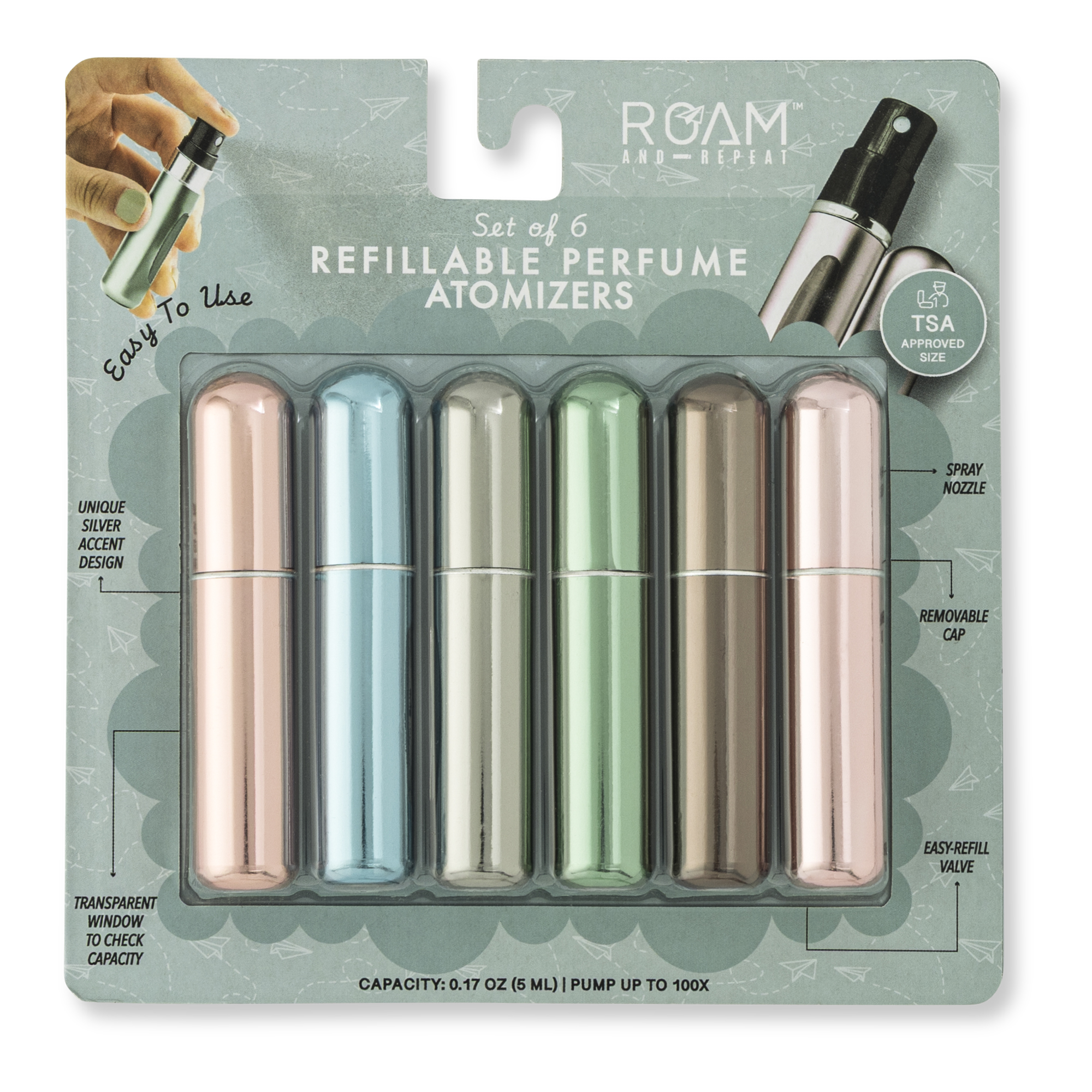 PERFUME REFILL BTL 5ML 6PC ATMZR