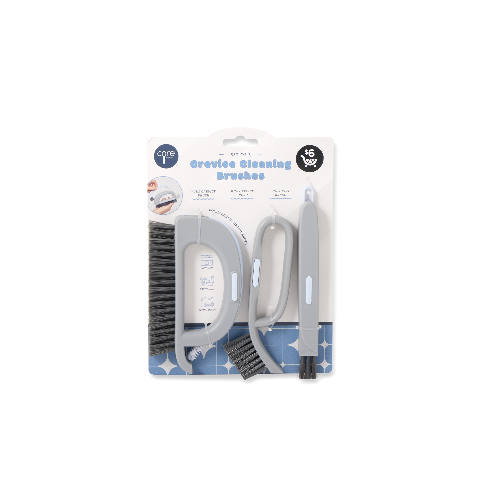 CLEANING BRUSH SET 3PK CREVICE