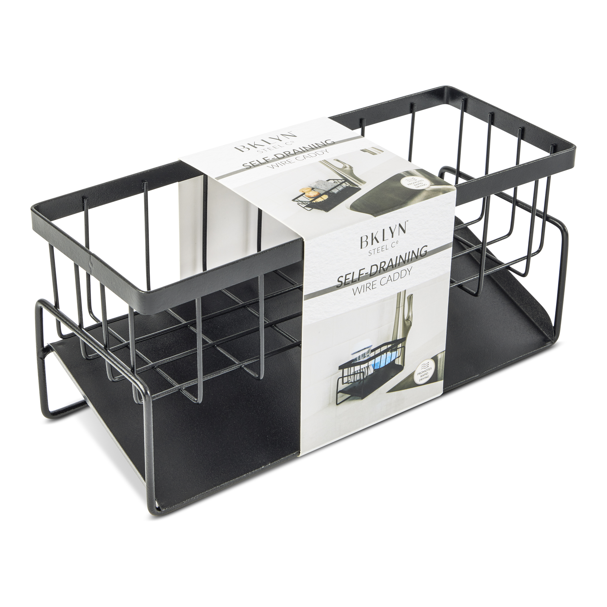 SINK CADDY WIRE SELF-DRAIN ONYX