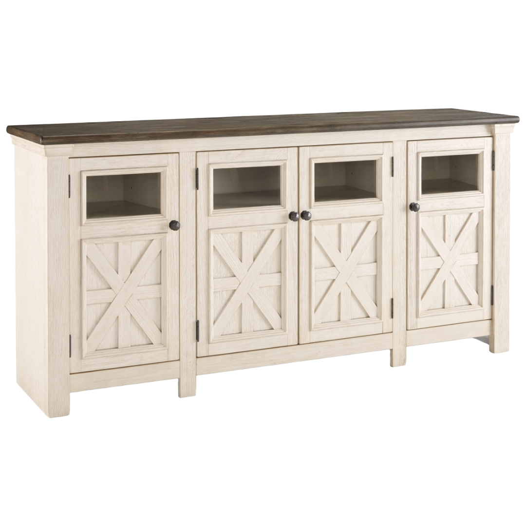 TV STAND 72" BOLANBURG WHT/GRY