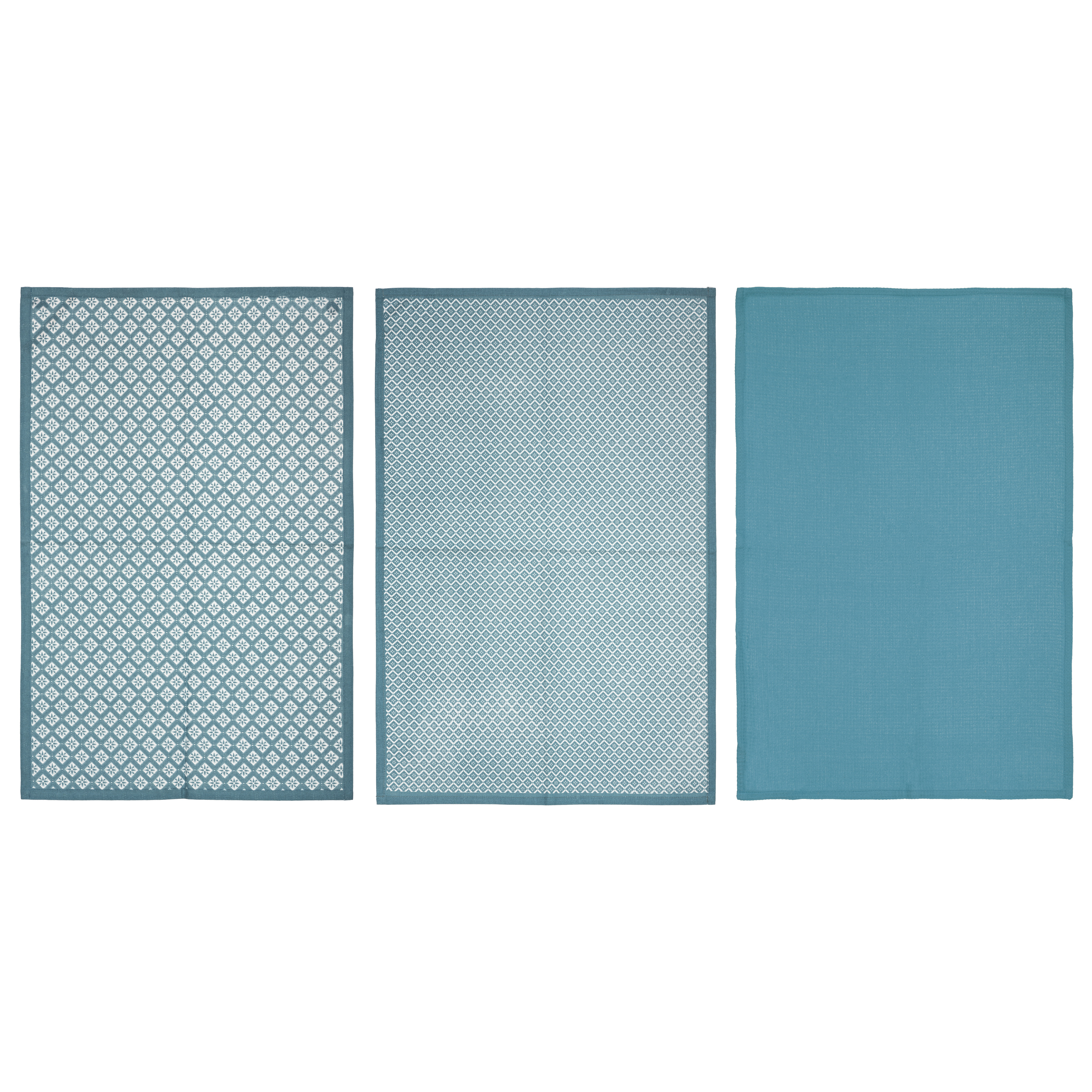 KITCHEN TOW PRINT BLU 45X70 X3