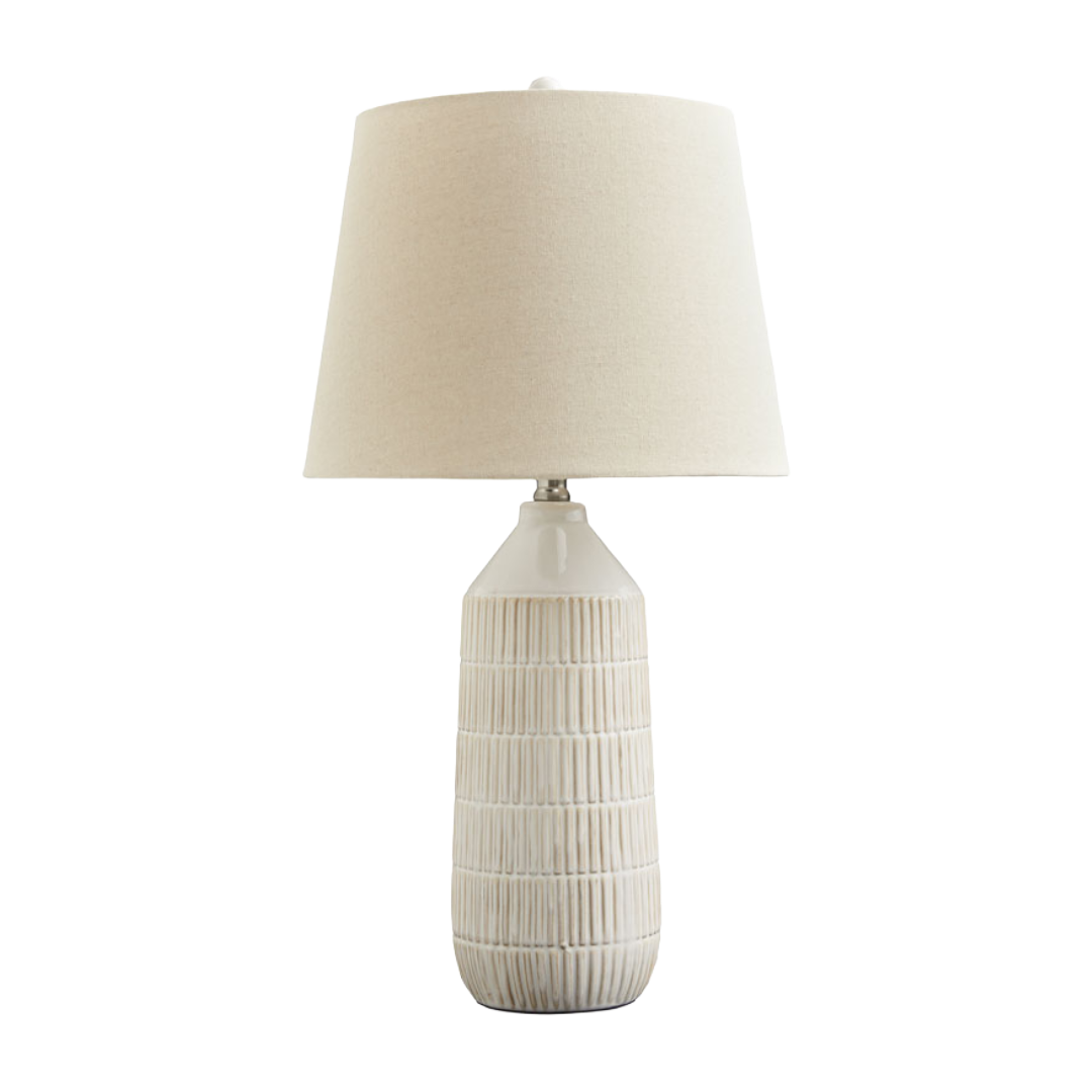 LAMP TABLE CERAMIC WILLPORT WHT