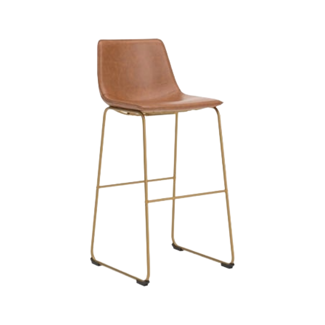 BARSTOOL CRANDOX BROWN/GOLD