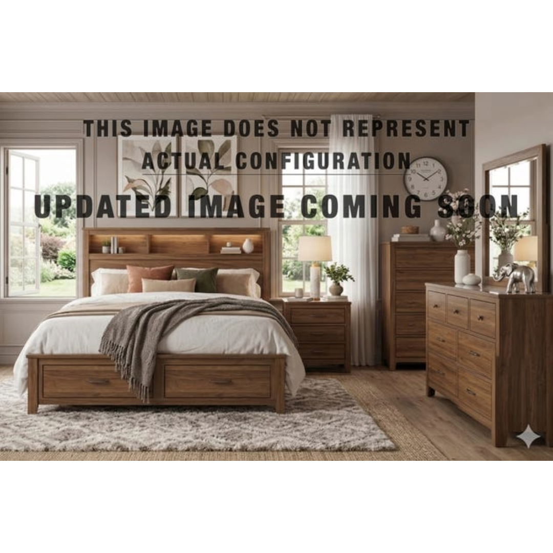 BED FRAME KING LELANDER BROWN