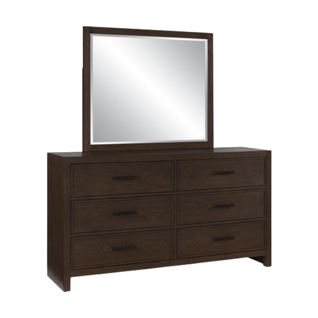 DRESSER W/MIRROR LELANDER BROWN