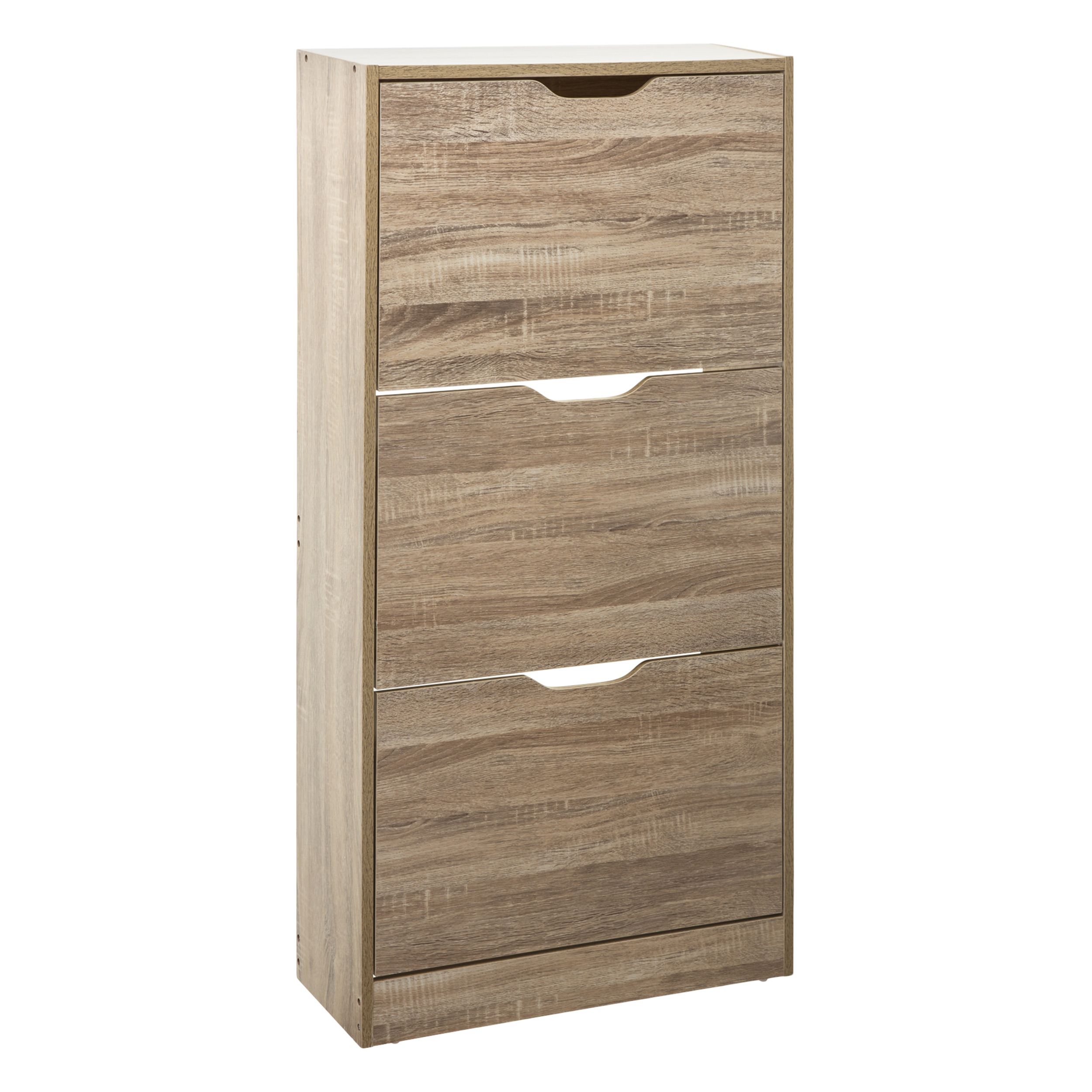 SHOE RACK 18P NAT DRAWY