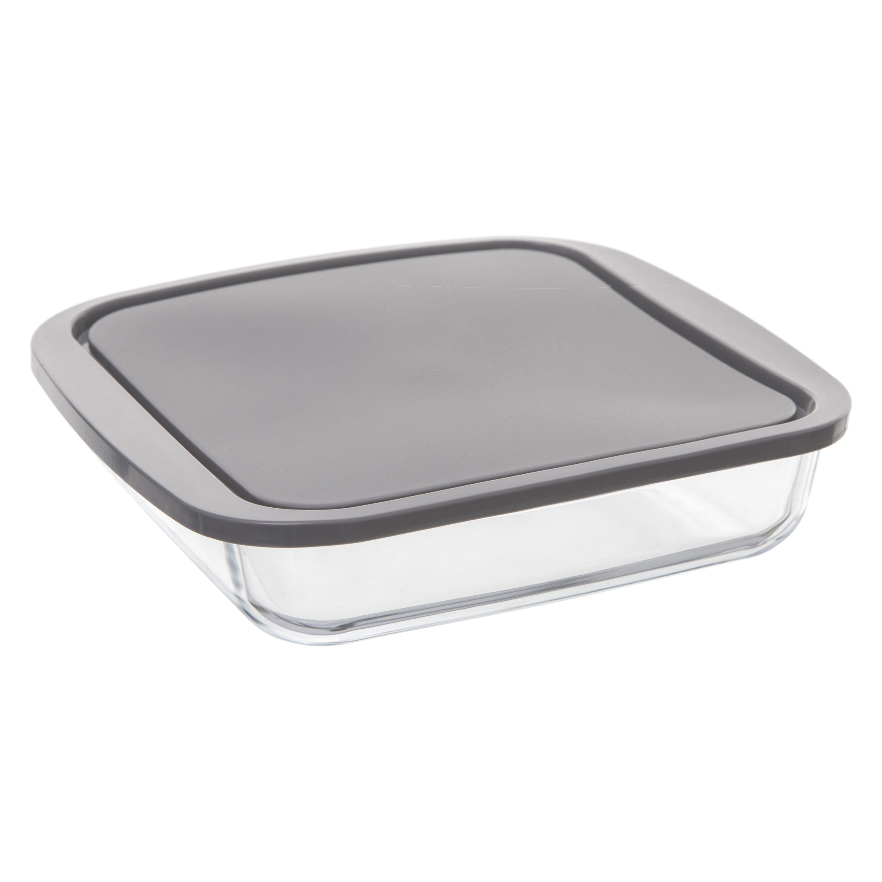 SQUARE GLASS DISH+LID 22