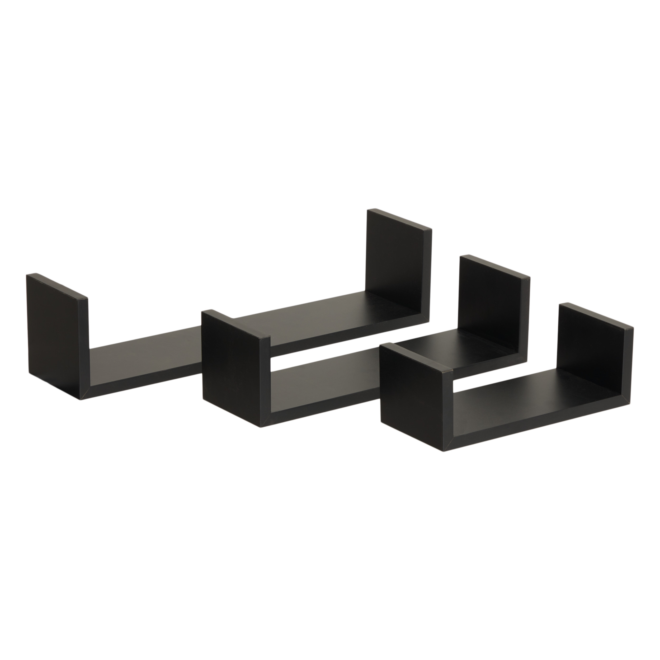 WALL SHELF EDGE Black X3
