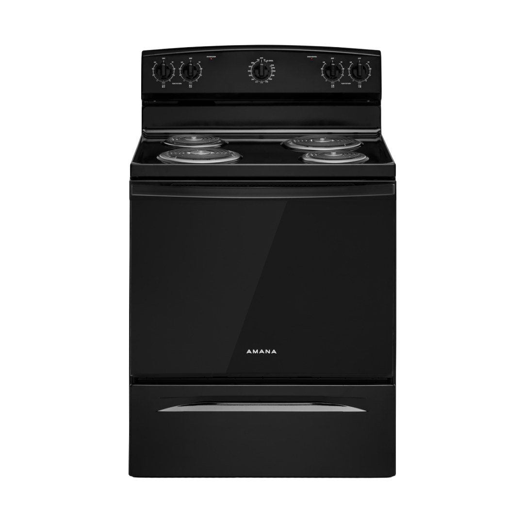 RANGE ELEC 30" BLACK AMANA