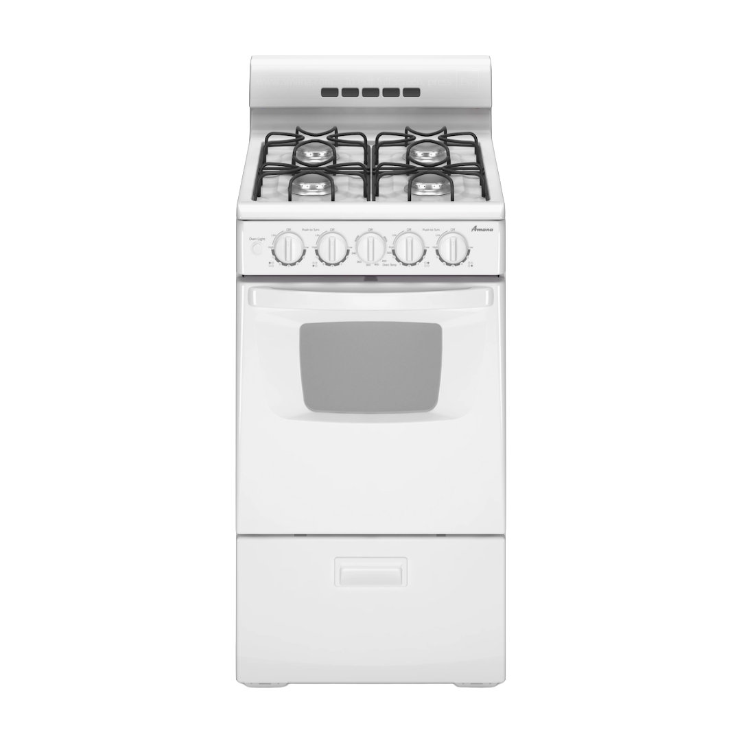 RANGE GAS 20" WHT COMPCT AMANA