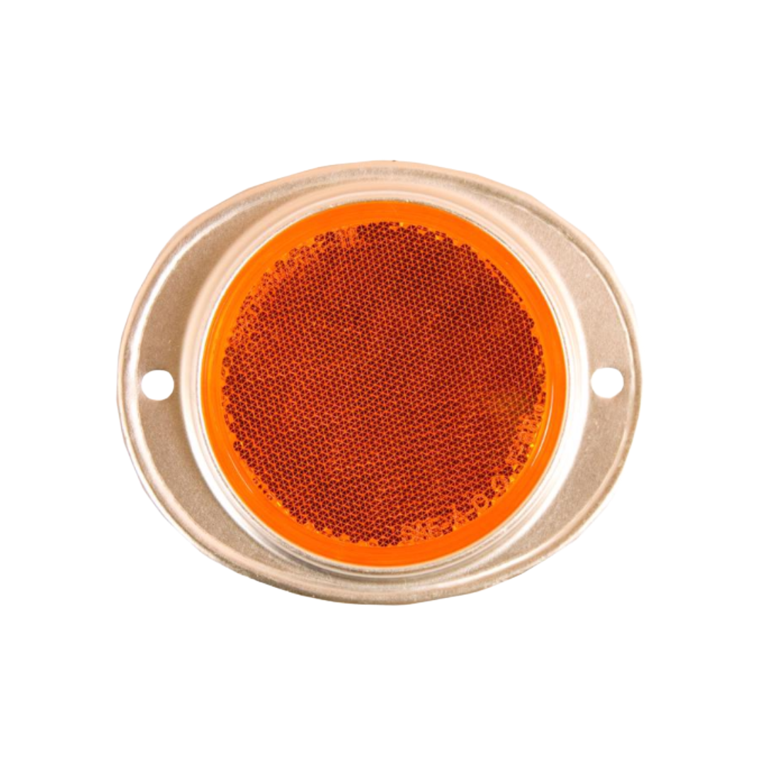 REFLECTOR ALUM RND AMBER